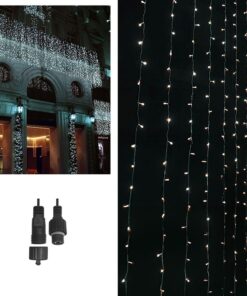 Λαμπάκια-Κουρτίνα 100Led Ψυχρό Λευκό Φως Σταθερά Xmas fest 93-257424home