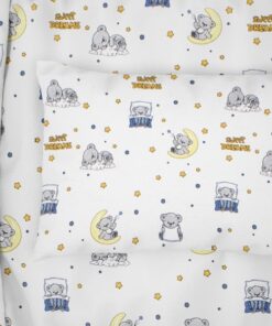 Μαξιλαροθήκη Βαμβακερή Bebe 35x45εκ. Sweet Dreams 554 White-Sky Blue DimCol24home