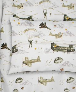 Μαξιλαροθήκη Bebe Φάκελος Βαμβακερή 35x45εκ. Airforce 196 White-Khaki DimCol24home