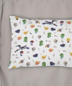 Μαξιλαροθήκη Bebe Φάκελος Βαμβακερή 35x45εκ. Minecraft 565 White-Multi DimCol24home