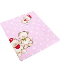 Μαξιλαροθήκη Εμπριμέ Bebe 50χ70εκ. Two Lovely Bears 65 Lila Dimcol24home