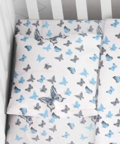 Μαξιλαροθήκη Φάκελος Βαμβακερή Bebe 35x45εκ. Butterfly 56 Sky Blue Dimcol24home