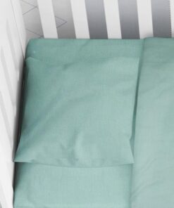 Μαξιλαροθήκη Φάκελος Βαμβακερή Bebe 35x45εκ. Solid 497 Aqua DIMcol24home
