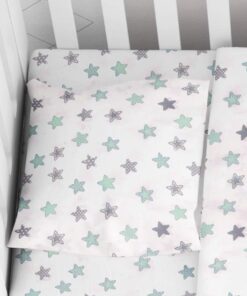 Μαξιλαροθήκη Φάκελος Βαμβακερή Bebe 35x45εκ. Star 101 Green Dimcol24home