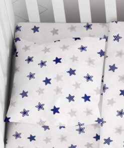Μαξιλαροθήκη Φάκελος Βαμβακερή Bebe 35x45εκ. Star 102 Blue Dimcol24home