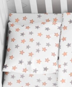 Μαξιλαροθήκη Φάκελος Βαμβακερή Bebe 35x45εκ. Star 103 Grey Dimcol24home