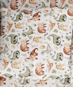 Μαξιλαροθήκη Φάκελος Bebe Βαμβακερή Rotary 35x45εκ. Dinosaur 515 Beige Dimcol24home