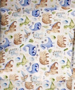 Μαξιλαροθήκη Φάκελος Bebe Βαμβακερή Rotary 35x45εκ. Dinosaur 517 Sky Blue Dimcol24home