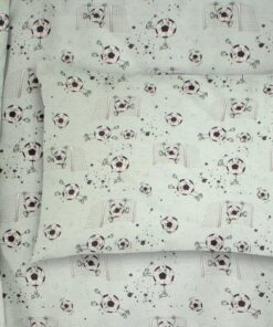 Μαξιλαροθήκη Φάκελος Bebe Βαμβακερή Rotary 35x45εκ. Football 522 Mint Dimcol24home