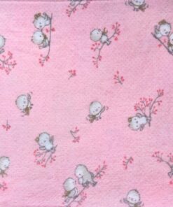 Μαξιλαροθήκη Φανελένια 50x70εκ. Birds 15 Pink Dimcol24home
