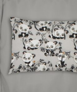 Μαξιλαροθήκη Φανελένια 50x70εκ. Panda Bear 96 Grey DimCol24home