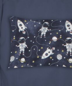 Μαξιλαροθήκη Φανελένια Bebe 35x45εκ. Galaxy travel 90 Blue DimCol24home