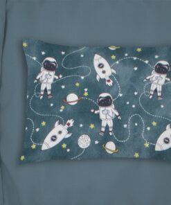 Μαξιλαροθήκη Φανελένια Bebe 35x45εκ. Galaxy Travel 91 Petrol DimCol24home