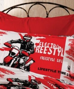 Μαξιλαροθήκη Polycotton 50x70εκ. Motocross 288 Red DimCol24home