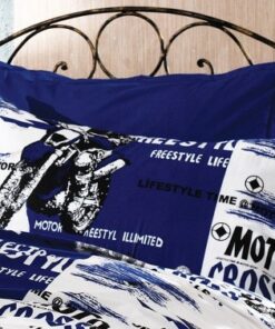 Μαξιλαροθήκη Polycotton 50x70εκ. Motocross 289 Blue DimCol24home