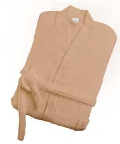 Μπουρνούζι Ενηλίκων Με Γιακά Βαμβακερό Extra Large Hola 6 Beige Makis Tselios24home