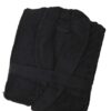 Μπουρνούζι Ενηλίκων Με Γιακά Βαμβακερό Large Daily Black Sb home24home