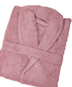 Μπουρνούζι Ενηλίκων Με Γιακά Βαμβακερό Large Daily Pink Sb home24home