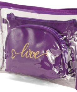 Νεσεσέρ Σετ 3τμχ Polyester-Pvc benzi 24x5x16εκ. 5654 Mauve24home