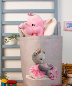 Παιδικό Καλάθι Αποθήκευσης Polyester Γκρι Ballerina 105 DimCol 45x30x50εκ.24home