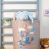 Παιδικό Καλάθι Αποθήκευσης Polyester Μπεζ-Καφέ Studying Bear 40 DimCol 45x30x50εκ.24home
