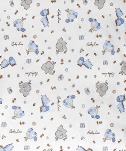Πάνα Χασές Βαμβακερή Bebe 80x80εκ. Elephant 174 Blue Dimcol24home