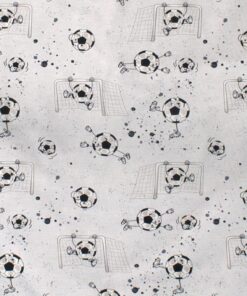 Πάνα Χασές Bebe Βαμβακερή 80x80εκ. Football 520 Grey Dimcol24home