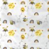 Πάνα Χασές Bebe Βαμβακερή 80x80εκ. Honey Bee 545 White-Yellow Dimcol24home