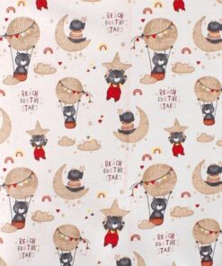Πάνα Χασές Bebe Βαμβακερή 80x80εκ. Reach The Stars 190 Beige DimCol24home