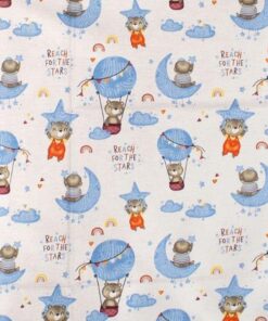 Πάνα Χασές Bebe Βαμβακερή 80x80εκ. Reach The Stars 191 Sky Blue DimCol24home