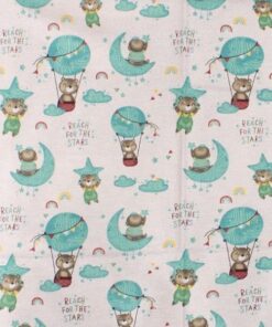 Πάνα Χασές Bebe Βαμβακερή 80x80εκ. Reach The Stars 192 Green DimCol24home