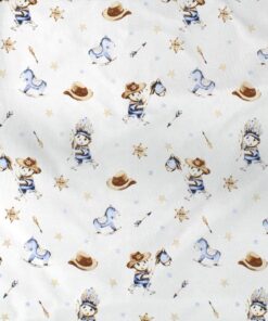 Πάνα Χασές Bebe Βαμβακερή 80x80εκ. Wild West 540 Sky Blue Dimcol24home