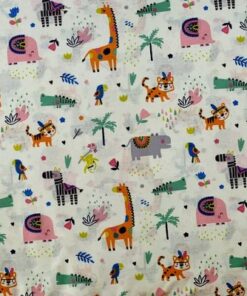 Πάνα Χασές Bebe Βαμβακερή 80x80εκ. Zoo 556 White DimCol24home
