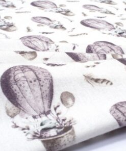 Πάνα Χασές Bebe Φανελένια 80x80εκ. Hot Air Balloon 78 Lilac DimCol24home