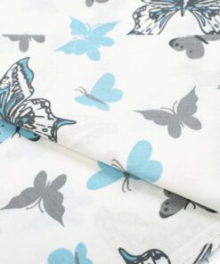 Πάνα Χασές Μπεμπέ 80x80εκ. Butterfly 56 Sky Blue Dimcol24home