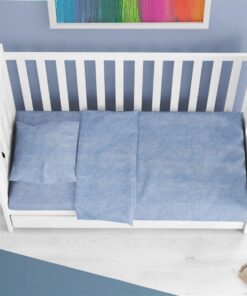 Παπλωματοθήκη Βαμβακερή Bebe Premium Shadow 614 120X160 Sky Blue DimCol24home