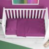 Παπλωματοθήκη Βαμβακερή Κούνιας Solid 501 160X240 Magenta DimCol24home