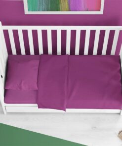 Παπλωματοθήκη Βαμβακερή Κούνιας Solid 501 160X240 Magenta DimCol24home