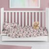 Παπλωματοθήκη Φανελένια Κούνιας 120x160εκ. Panda Bear 97 Pink DimCol24home