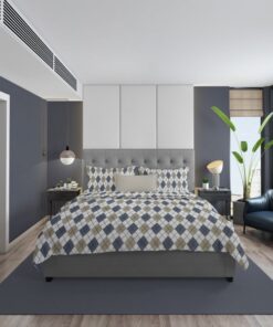 Παπλωματοθήκη Φανελένια Μονή 160x240εκ. Diamond 327 Blue DimCol24home