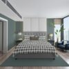 Παπλωματοθήκη Φανελένια Μονή 160x240εκ. Diamond 329 Petrol DimCol24home