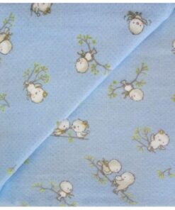 Παπλωματοθήκη Μπεμπέ Φανελένια 120x160εκ. Birds 14 Sky Blue Dimcol24home