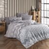 Παπλωματοθήκη Polycotton Εμπριμέ Μονή Αθηνά 405 160X240 Grey DimCol24home