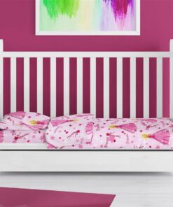 Παπλωματοθήκη Polycotton Κούνιας 120x160εκ. Princess 392 Pink DimCol24home