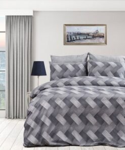 Παπλωματοθήκη Polycotton Μονή 160x240εκ. Αλκμήνη 452 Grey DimCol24home