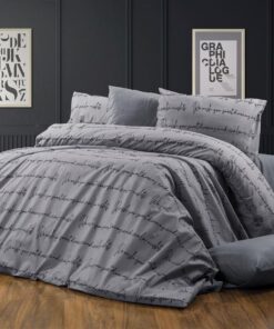 Παπλωματοθήκη Polycotton Μονή 160x240εκ. Αρίσβη 472 Grey DimCol24home