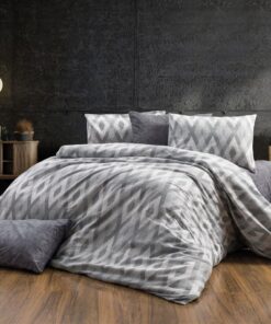 Παπλωματοθήκη Polycotton Μονή 160x240εκ. Ευδοξία 480 Grey DimCol24home