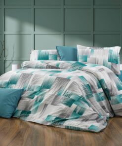 Παπλωματοθήκη Polycotton Μονή 160x240εκ. Ευφημία 475 Petrol DimCol24home