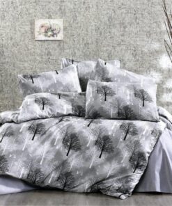 Παπλωματοθήκη Polycotton Μονή 160x240εκ. Forest 312 Grey Dimcol24home