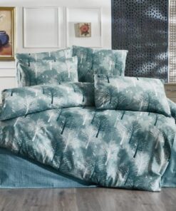 Παπλωματοθήκη Polycotton Μονή 160x240εκ. Forest 313 Petrol Dimcol24home